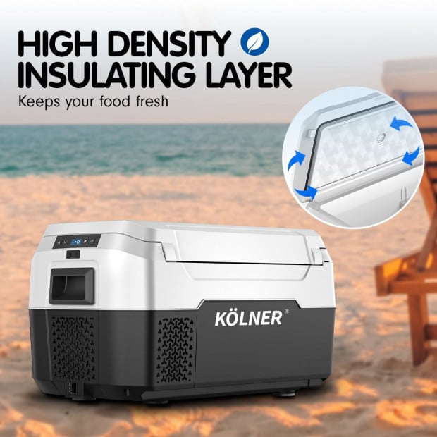 Kolner 20L Portable 12v Car Fridge Cooler Camping Freezer Black Image 10