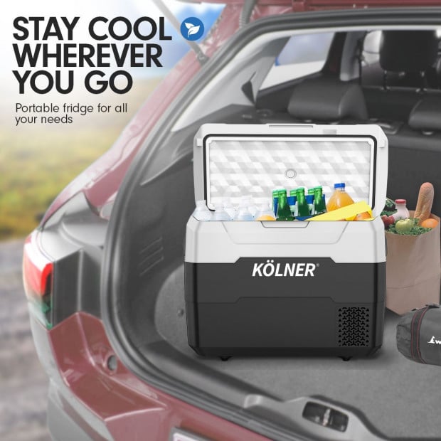 Kolner 40L Portable Fridge Cooler Freezer Camping Refrigerator Black Image 10