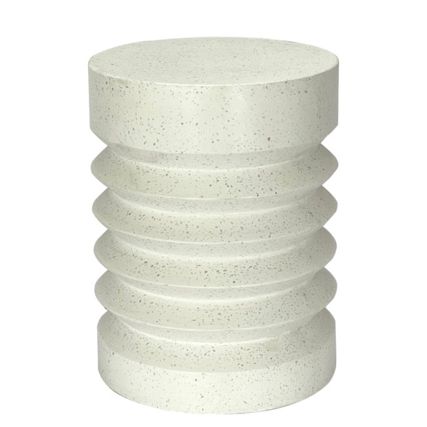 Lola Cement Side Table Round Desk Stand Stool Bedside Image 3