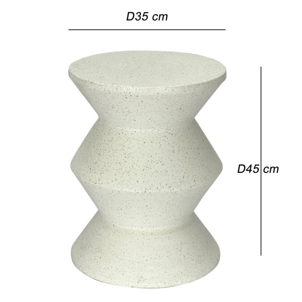 Moss Cement Side Table Round Desk Stand Stool Bedside Image 6