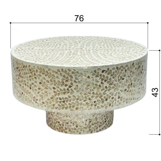Osaka Mother Of Pearl Hand Made Coffee Table Image 5