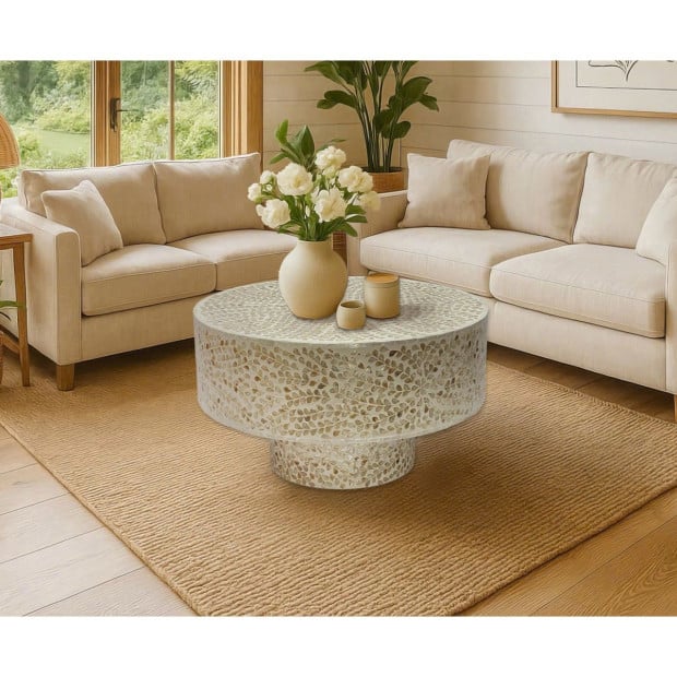 Osaka Mother Of Pearl Hand Made Coffee Table Image 6