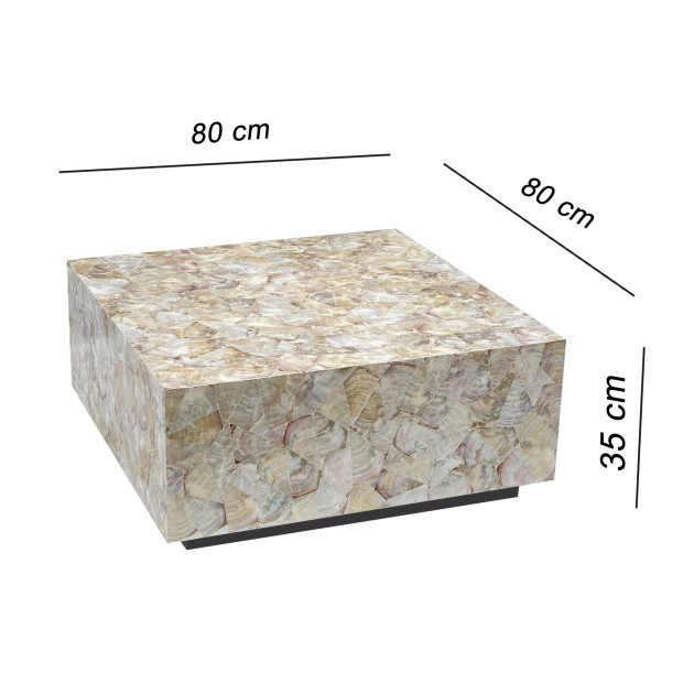 Cluster Mother Of Pearl Hand Made Coffee Table Image 2