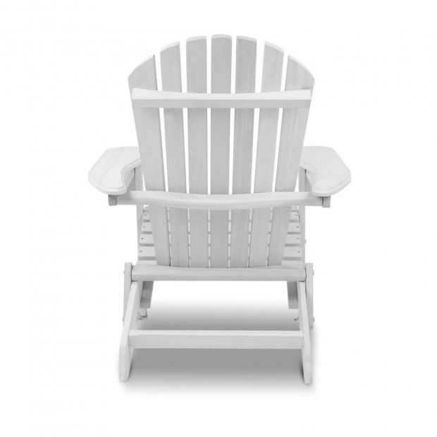 Foldable Adirondack Beach Chair - White Image 3
