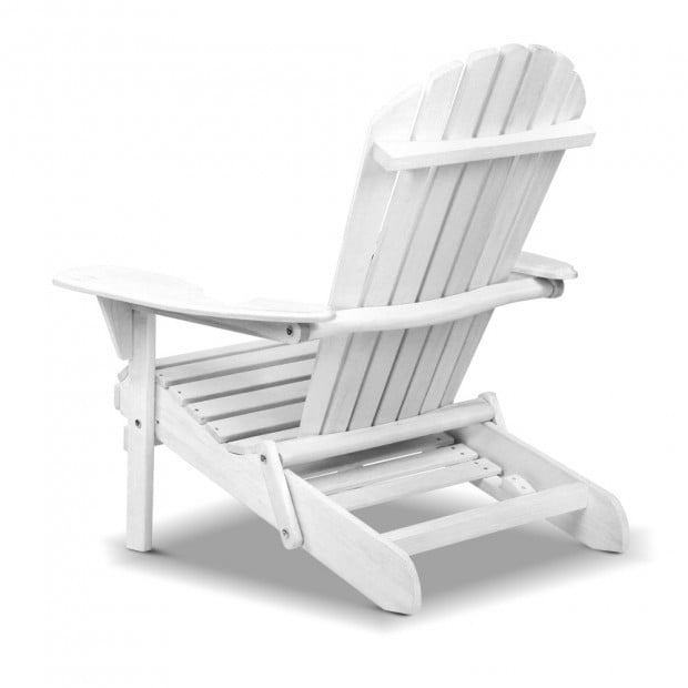 Foldable Adirondack Beach Chair - White Image 4