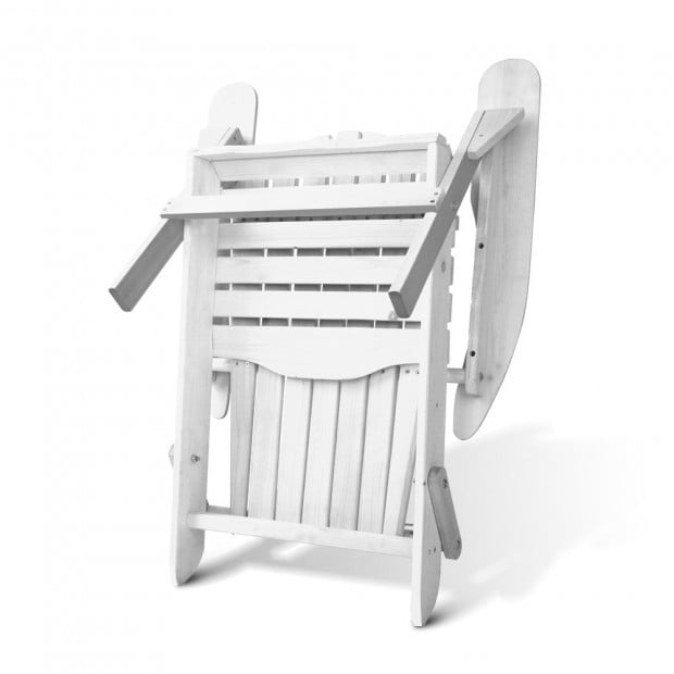 Foldable Adirondack Beach Chair - White Image 5