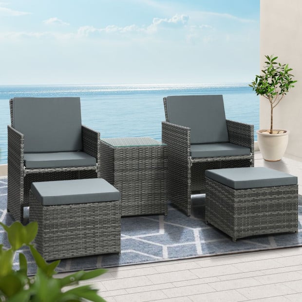 Recliner Chairs Sun Lounge Wicker Lounger Outdoor Furniture Patio Sofa Image 8