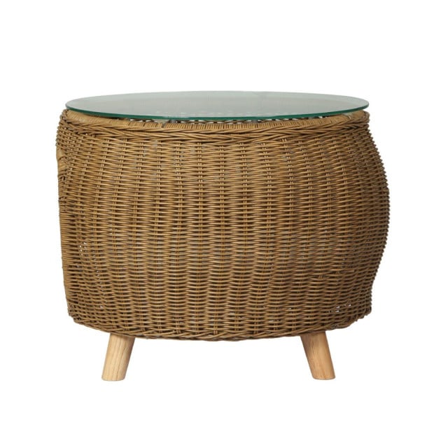 Side Table Coffee Pet Bed Wicker Indoor Outdoor Furniture Patio Desk Image 4
