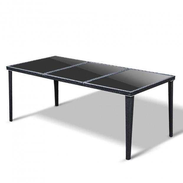 9 Piece Outdoor Dining Set - Black Image 4