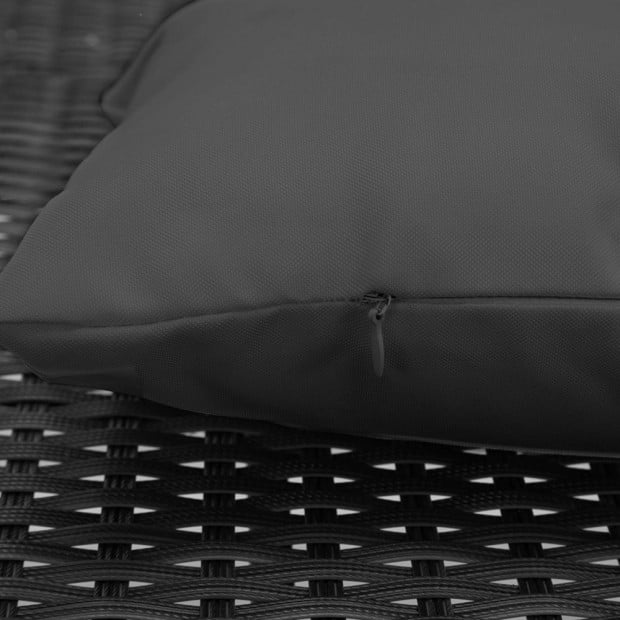 Wicker Outdoor Sun Lounger - Black Image 9