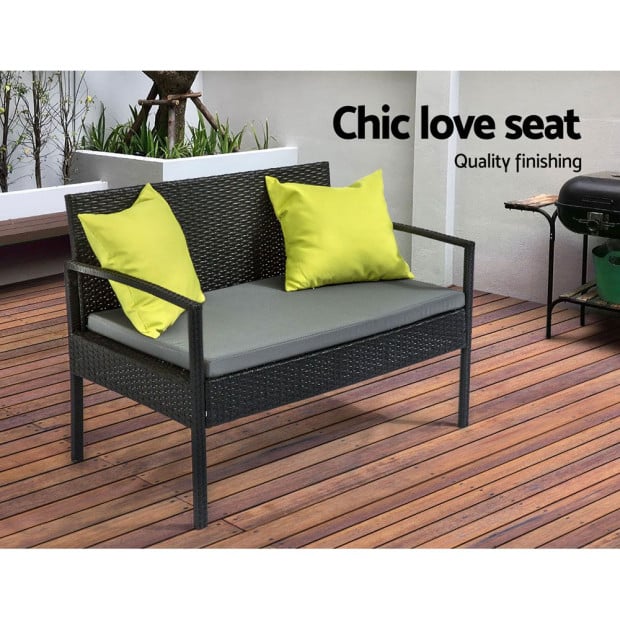 Outdoor Furniture Lounge Set Garden Patio Wicker Cover Table Chairs Image 4