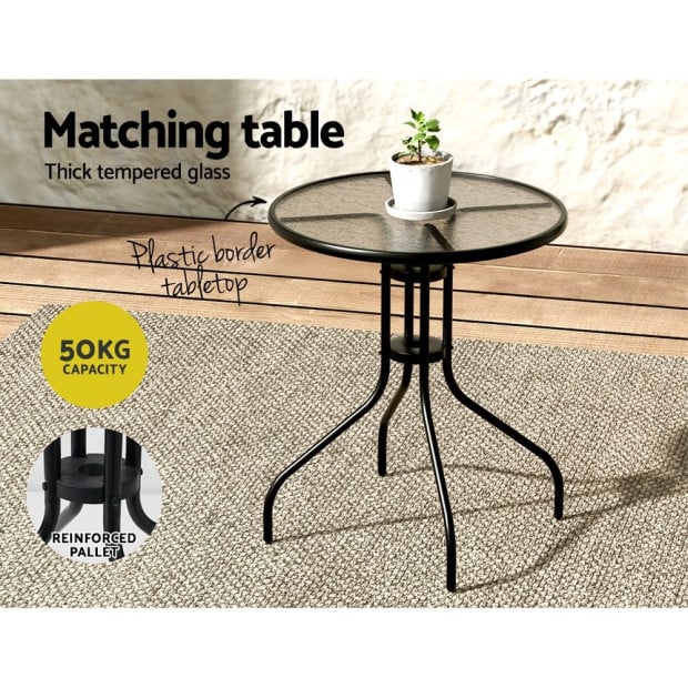 Outdoor Furniture 5pc Table And Chairs Stackable Bistro Set Patio Image 7