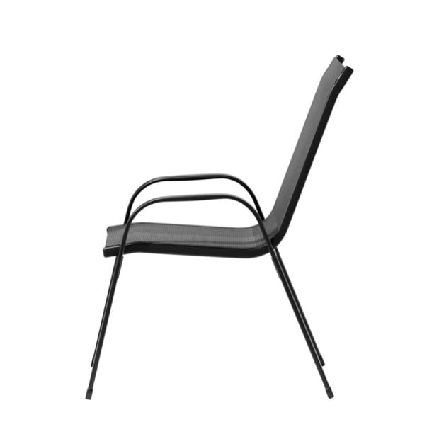 2x Outdoor Stackable Chairs Lounge Chair Bistro Set Patio Furniture Image 4