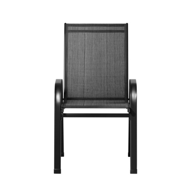 4x Outdoor Stackable Chairs Lounge Chair Bistro Set Patio Furniture Image 3