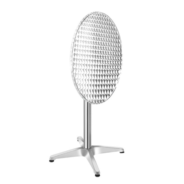 4pcs Outdoor Bar Table Furniture Adjustable Aluminium Cafe Table Round Image 4
