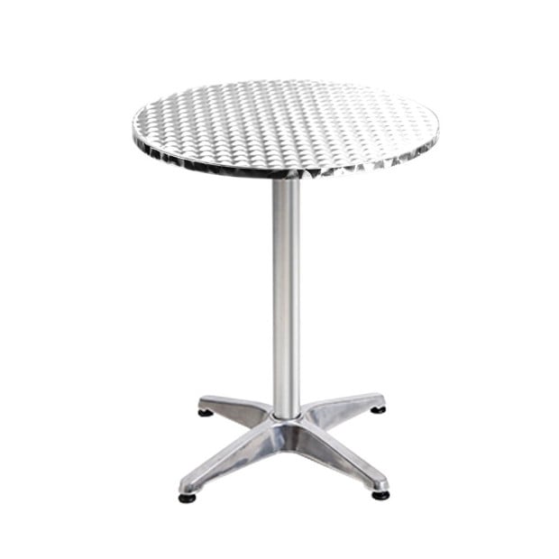 6pcs Outdoor Bar Table Furniture Adjustable Aluminium Cafe Table Round Image 3