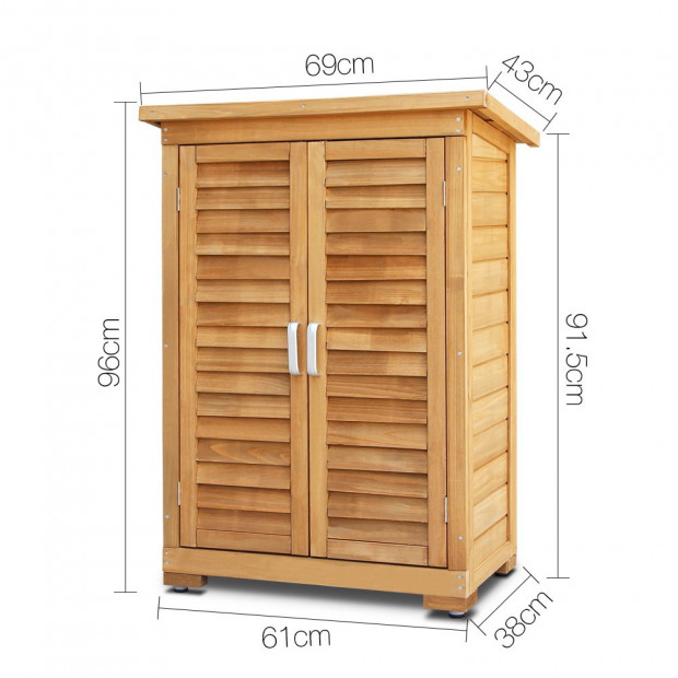 Outdoor Wooden Storage Cabinet Image 2
