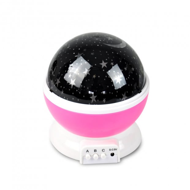 Star Moon Sky Starry Night Projector Light Lamp For Kids Bedroom Pink