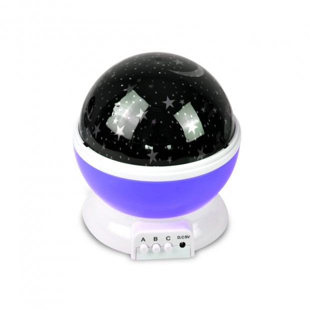 Star Moon Sky Stary Night Projector Light Lamp for Kids Bedroom Purple
