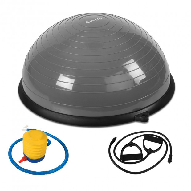 Balance Ball Trainer Fitness Yoga Gym Exercise Core Pilates Half Grey