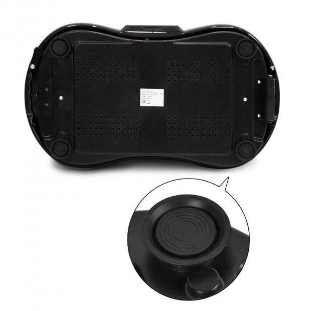 1000W Vibrating Plate with Roller Wheels - Black Image 8