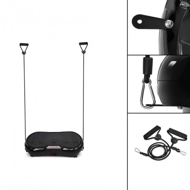 1000W Vibrating Plate with Roller Wheels - Black Image 7