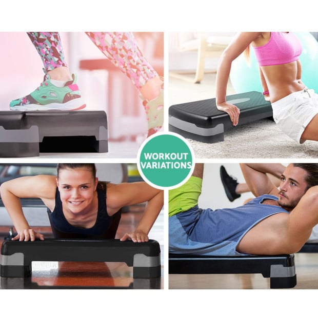 Aerobic Step Exercise Stepper Steps Fitness Block Bench Riser Home Gym Image 8