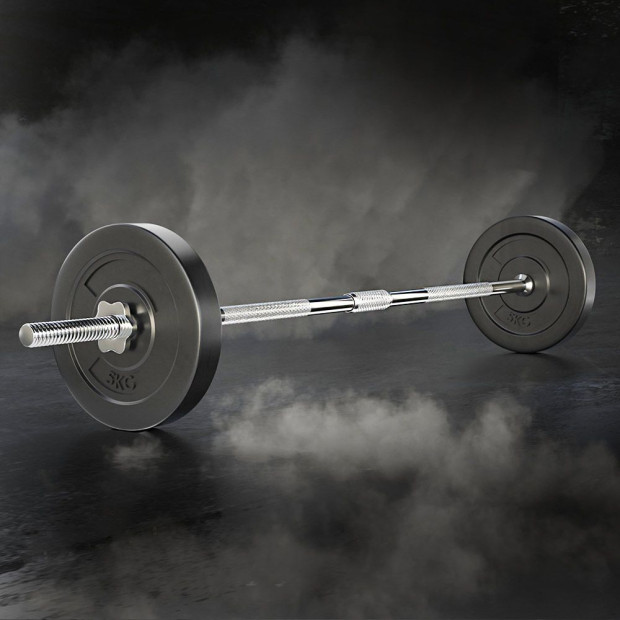 18KG Barbell Weight Set Plates Fitness Exercise Home Gym 168cm Image 8
