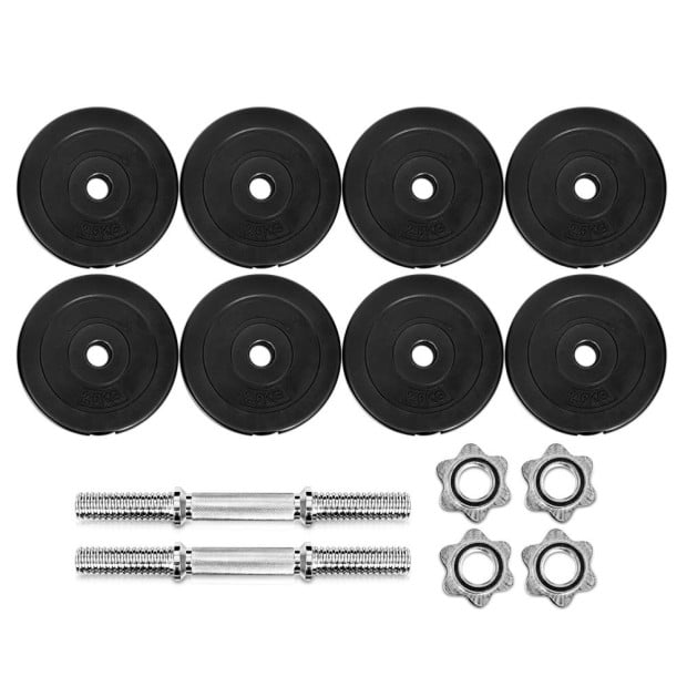 25kg Dumbbells Dumbbell Set Weight Plates Home Gym Fitness Exercise Image 4