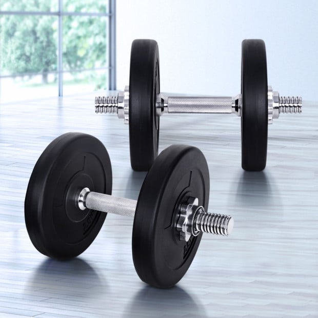 15KG Dumbbells Weight Training Plates Home Gym Fitness Exercise Image 8