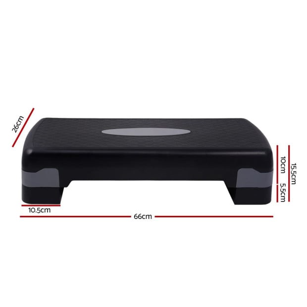 Aerobic Step Exercise Stepper Steps Fitness Block Bench Riser Home Gym Image 2