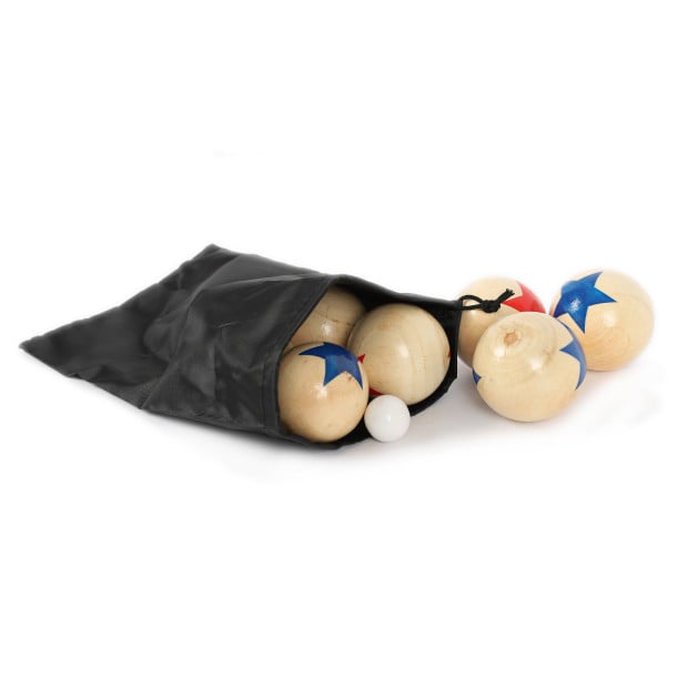 Deluxe 8 Wooden Ball Bowls Bocce Game Set W/ Rules Image 2