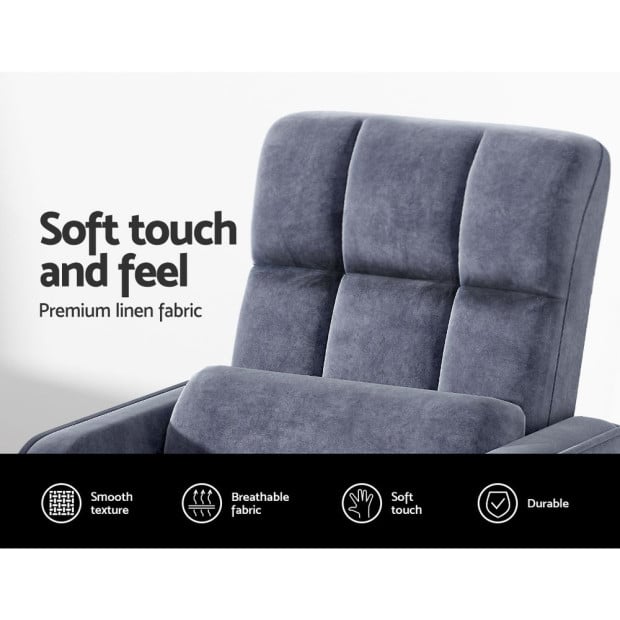Floor Sofa Bed Lounge Chair Recliner Chaise Chair Swivel Charcoal Image 4