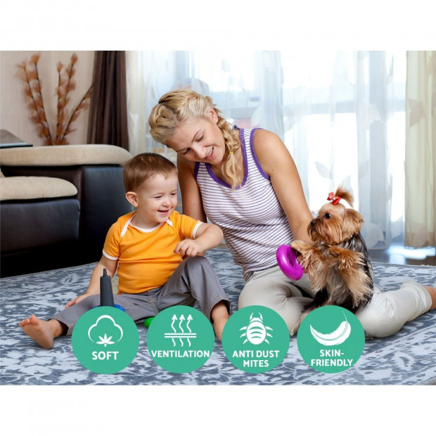 Short Pile Floor Rug 200x290cm Fafi Image 5