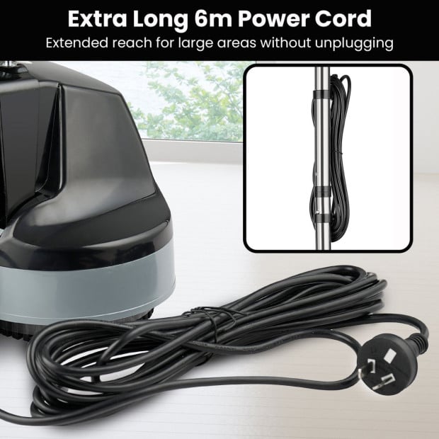 Hauskeeper GEN2 5 in 1 Electric 240V Floor Polisher w/ 6M Power Cable Timber Hard Waxer Buffer Cleaner Black Image 12