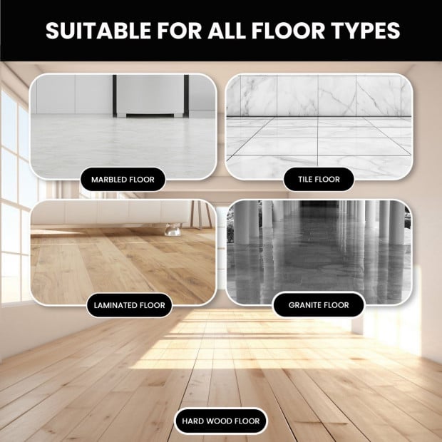 Hauskeeper GEN2 5 in 1 Electric 240V Floor Polisher w/ 6M Power Cable Timber Hard Waxer Buffer Cleaner Black Image 10