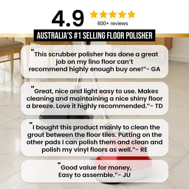 Hauskeeper GEN2 5 in 1 Electric 240V Floor Polisher w/ 6M Power Cable Timber Hard Waxer Buffer Cleaner Black Image 8