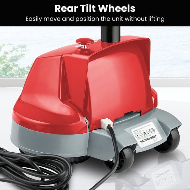 Hauskeeper 5 in 1 Electric 240V Floor Polisher w/ 6M Power Cable Timber Hard Waxer Buffer Cleaner Red Image 10
