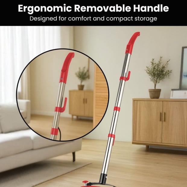 Hauskeeper 5 in 1 Electric 240V Floor Polisher w/ 6M Power Cable Timber Hard Waxer Buffer Cleaner Red Image 8