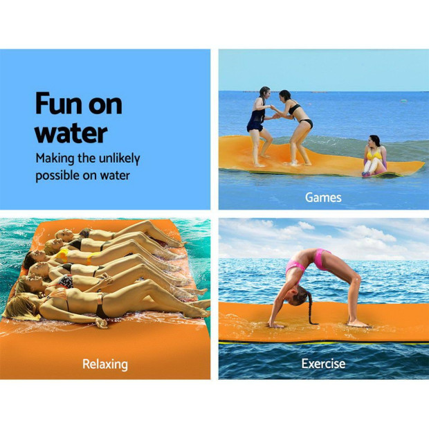 Floating Mat Water Slide Park Stand Up Paddle Pool Sea 550cm