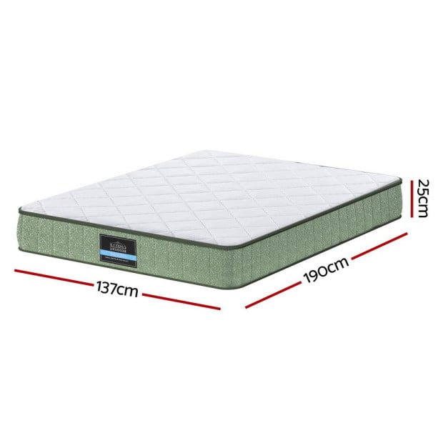 25cm Memory Foam Mattress Dual Layer Zipper Cover Cool Charcoal Foam Mattresses Double Image 2