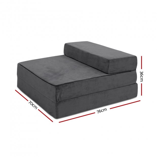 Bedding Folding Foam Portable Mattress Grey Image 3