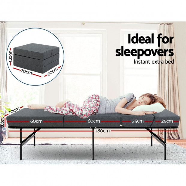 Bedding Folding Mattress Foldable Portable Bed Floor Mat Camping Pad Image 2