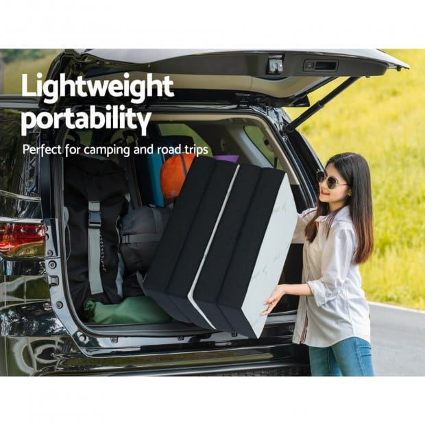 Bedding Portable Mattress Folding Foldable Foam Quad Fold 180cm Image 5