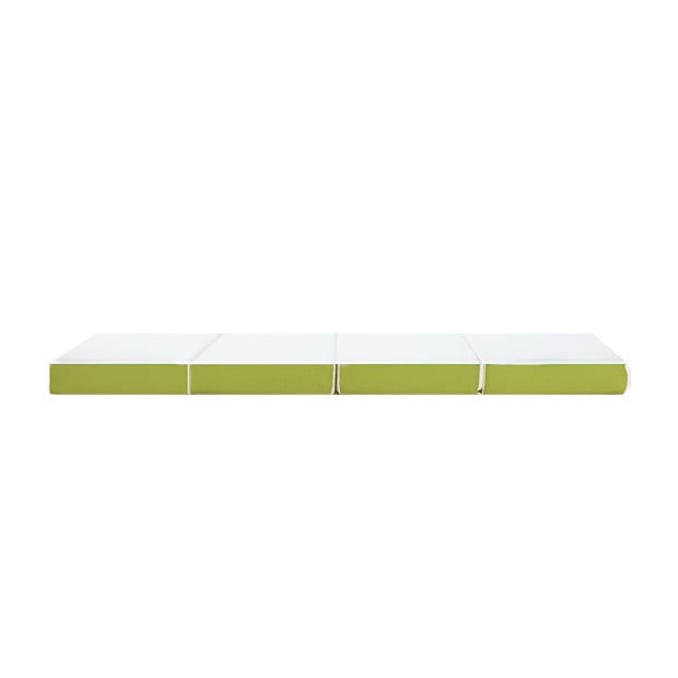 Bedding Foldable Mattress 4-fold Folding Bed Mat Camping Single Green Image 3