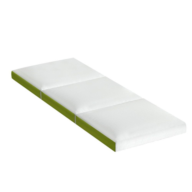 Bedding Foldable Mattress Folding Bed Mat Camping Trifold Single Green