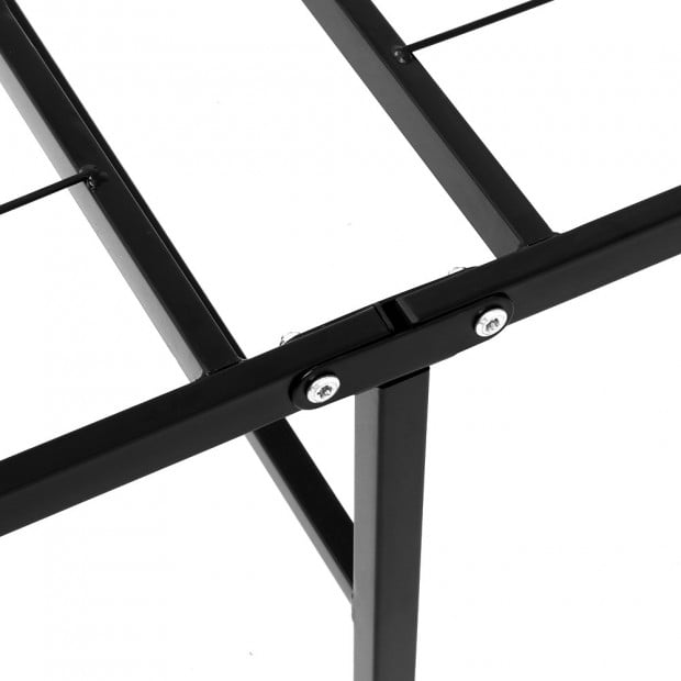 Foldable Double Metal Bed Frame Smart - Black Image 4