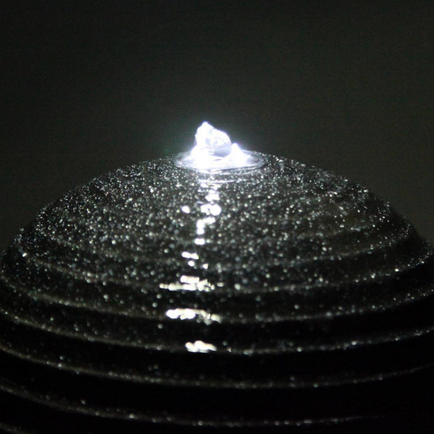Solar Fountain Twist Design with LED Lights Image 7