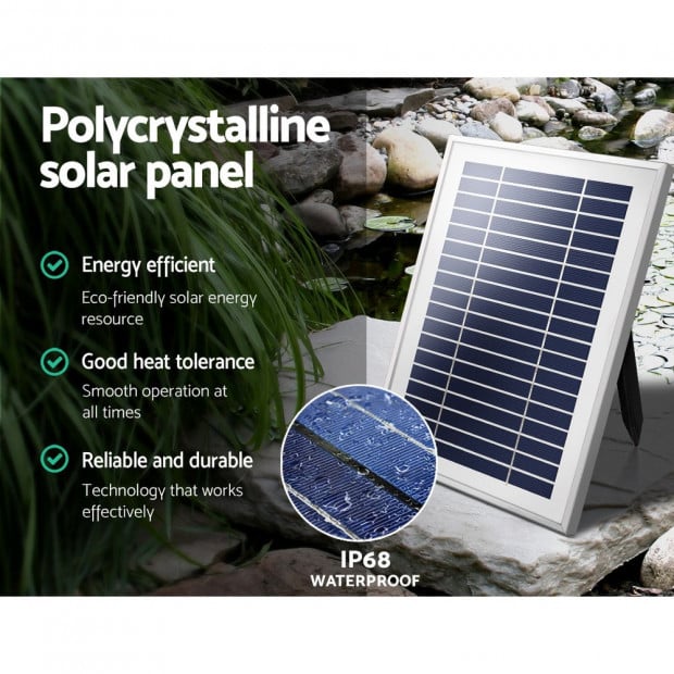 Solar Pond Pump with Battery Kit Solar Powered Garden Water Fountain Image 5