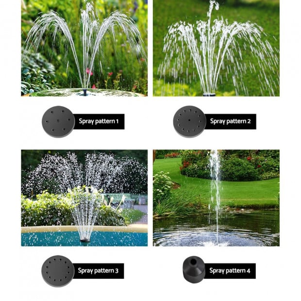 Solar Pond Pump with Battery Kit Solar Powered Garden Water Fountain Image 7
